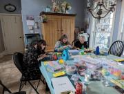 Tehya, Pam and Anne Making Bracelets for Contest 